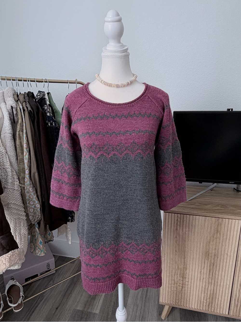 The Limited Mauve Knit Sweater